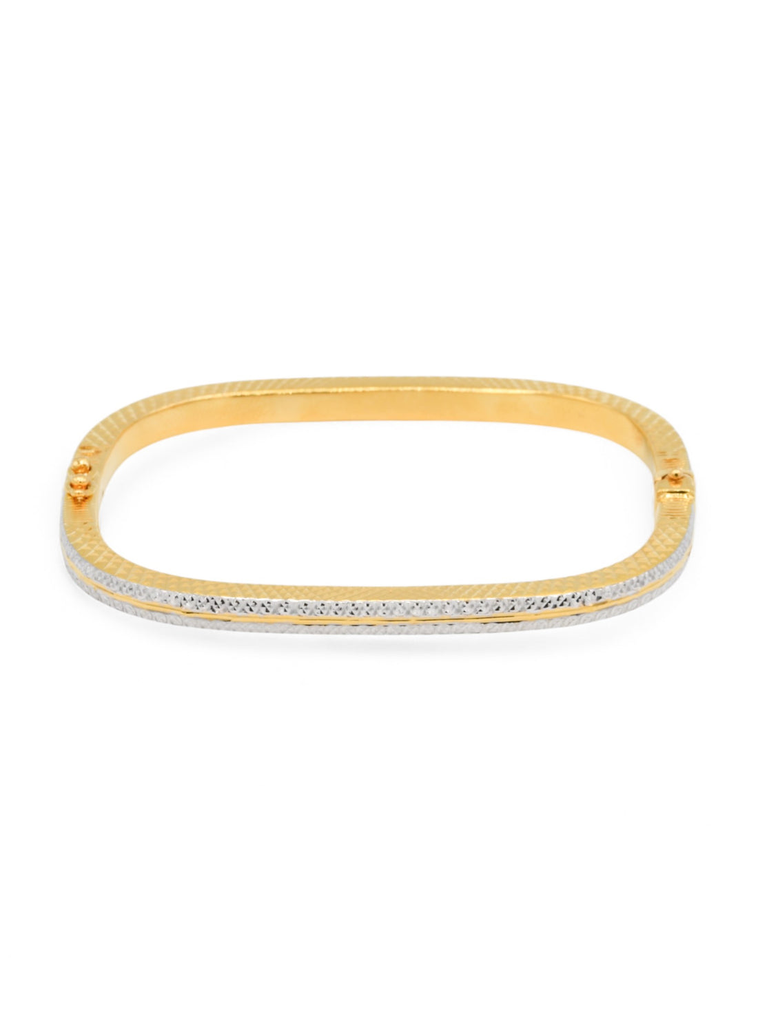 22ct Gold Two Tone Rectangle Bangle