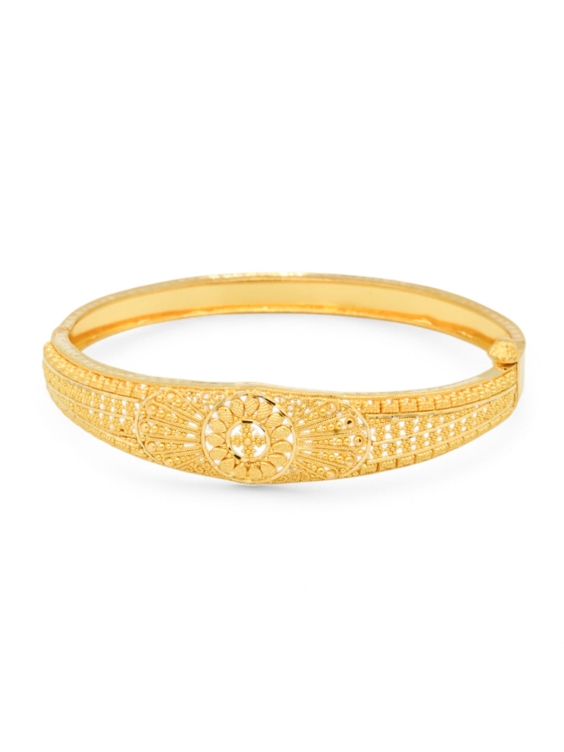 22ct Gold Filigree Screw Bangle