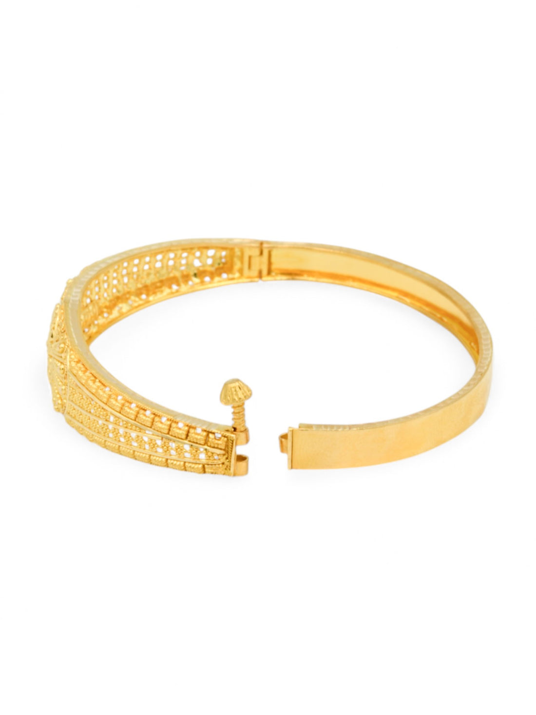 22ct Gold Filigree Screw Bangle