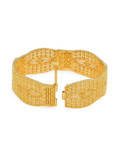22ct Gold Filigree Patta Screw Pair Bangle