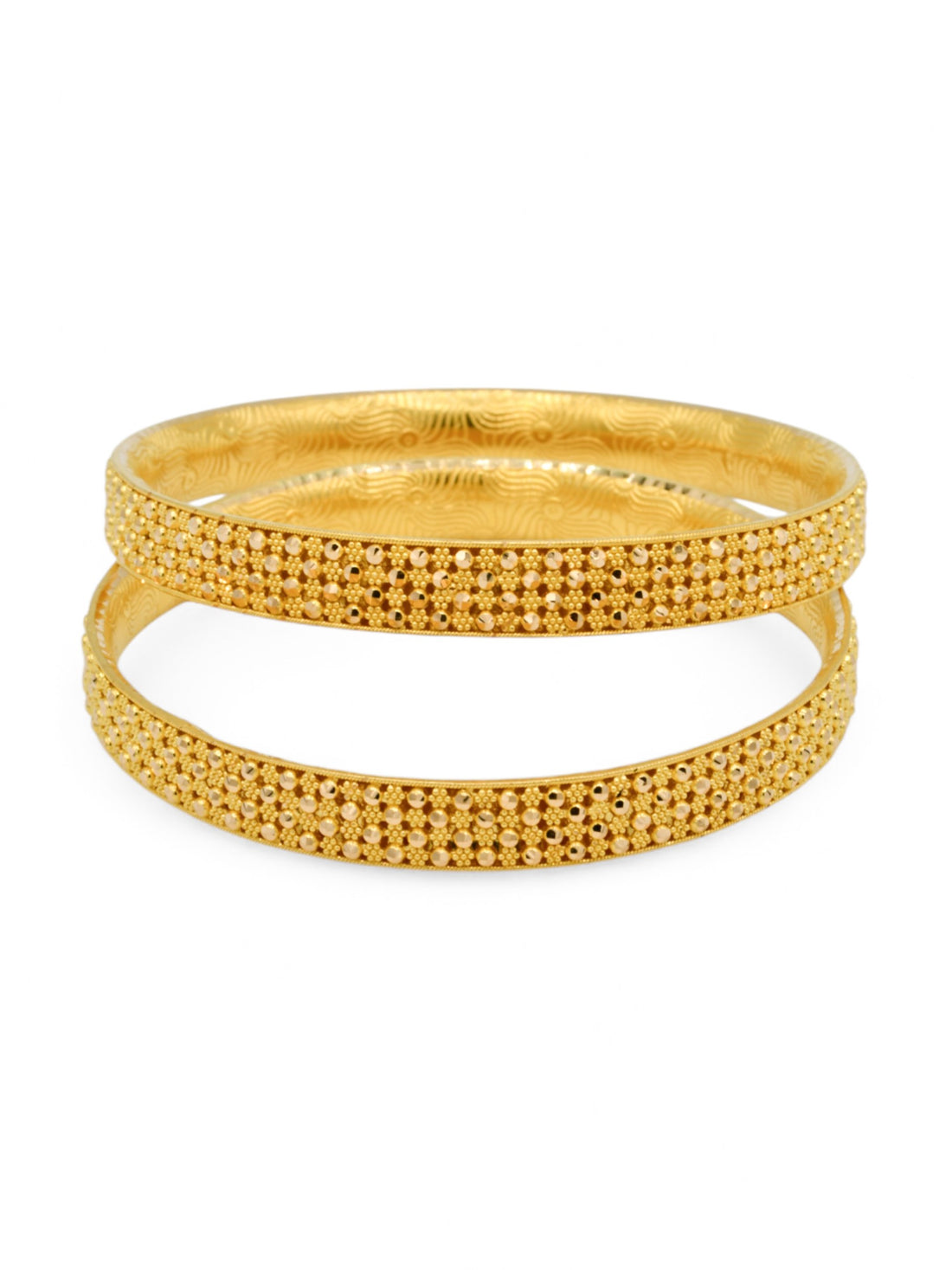22ct Gold Filigree Pair Bangle