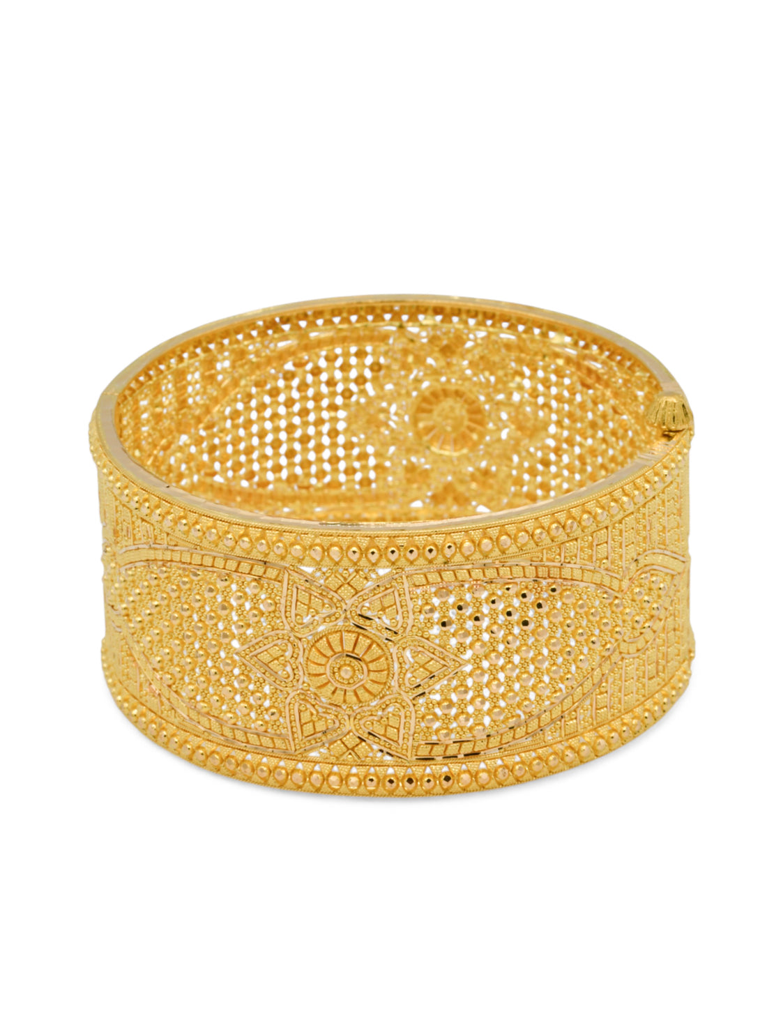 22ct Gold Filigree Screw Broad Patta Bangle