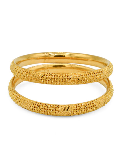 22ct Gold Filigree Pair Bangle