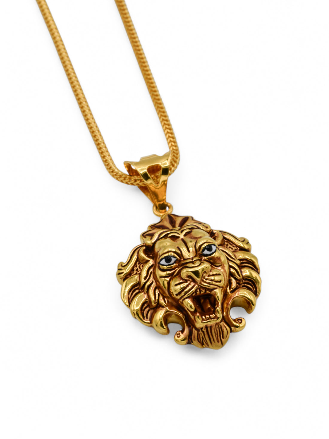22ct Gold Lion Head Pendant - Roop Darshan