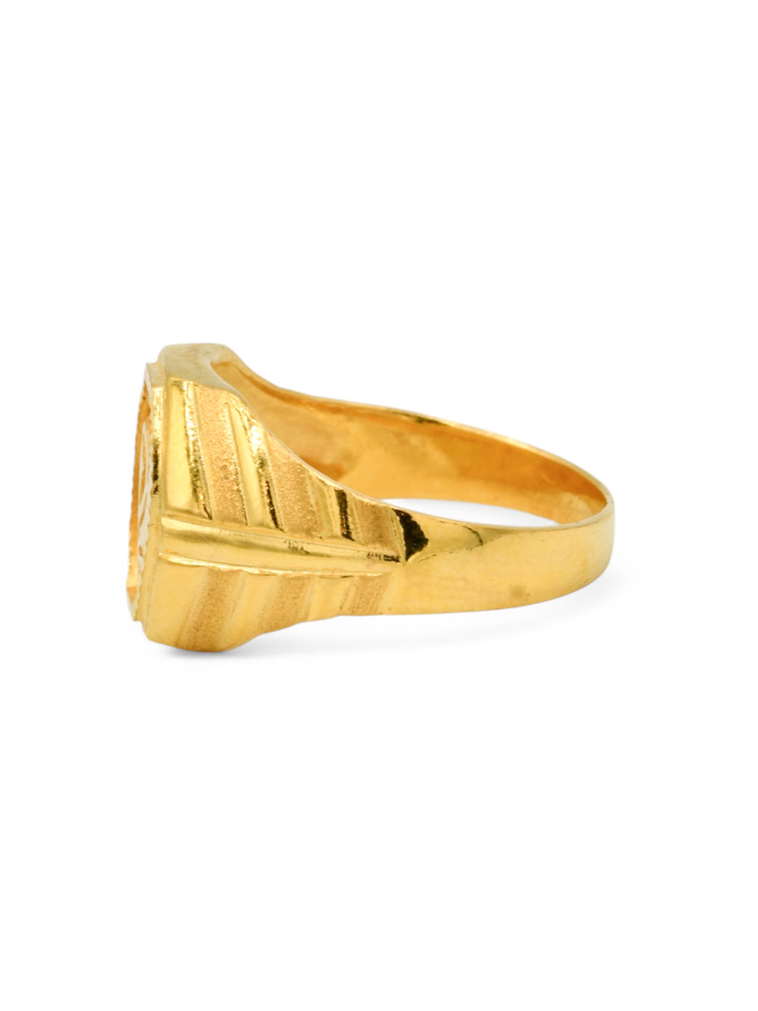22ct Gold Khanda Mens Ring - Roop Darshan