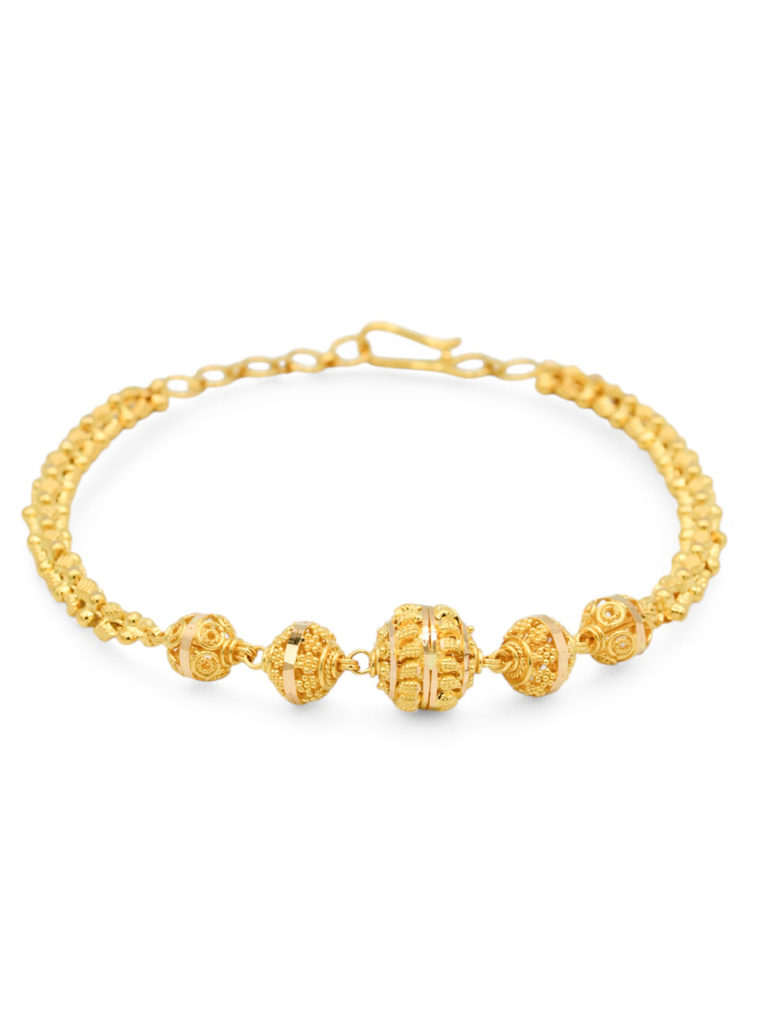 22ct Gold Ball Ladies Bracelet - Roop Darshan