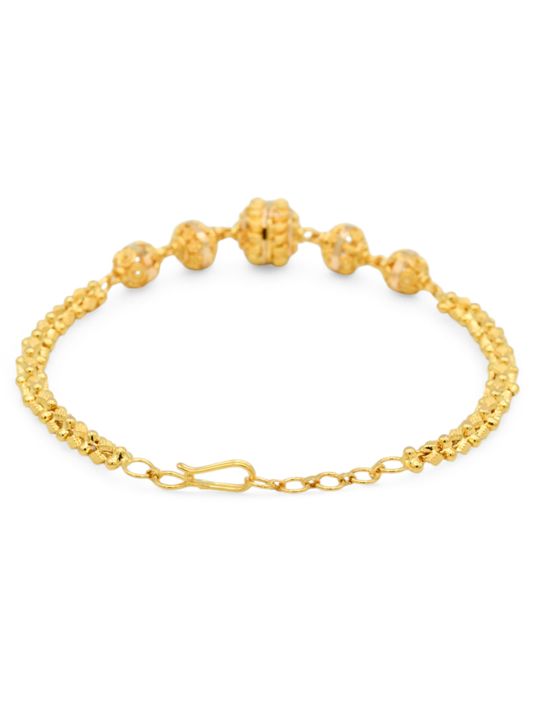 22ct Gold Ball Ladies Bracelet - Roop Darshan