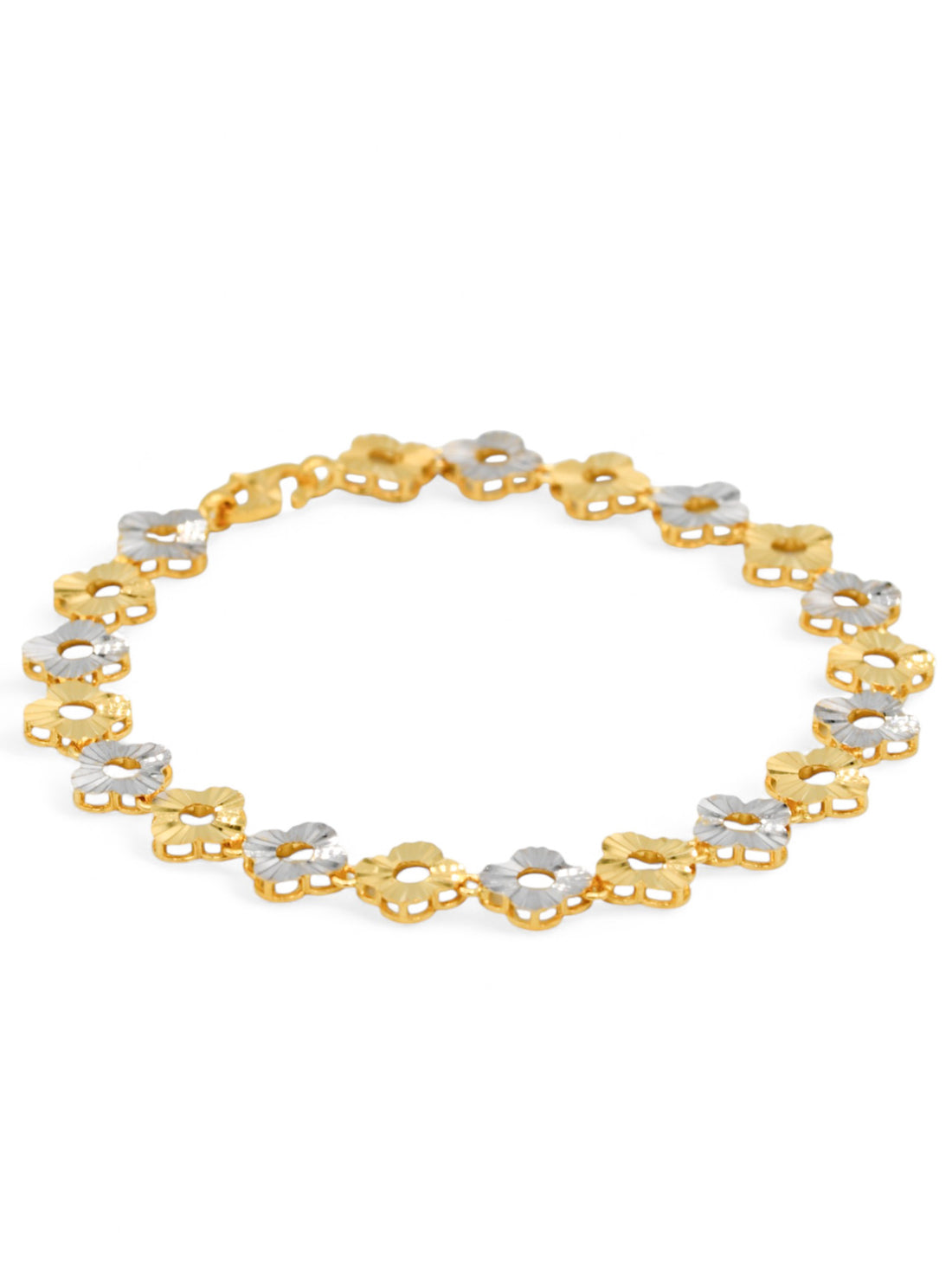 22ct Gold Two Tone Ladies Bracelet