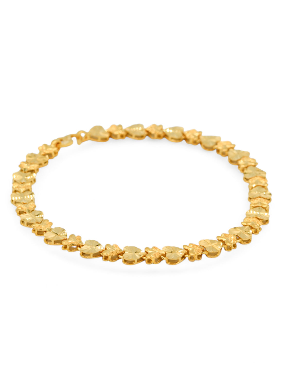 22ct Gold Heart Ladies Bracelet