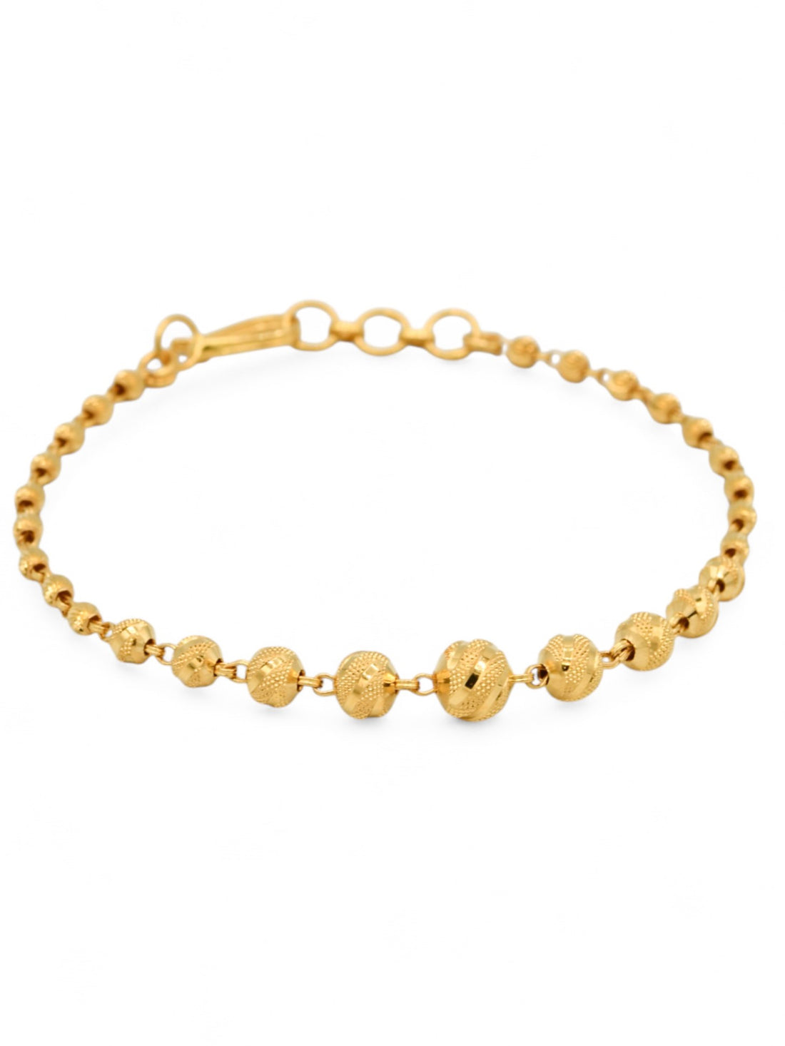 22ct Gold Ball Ladies Bracelet