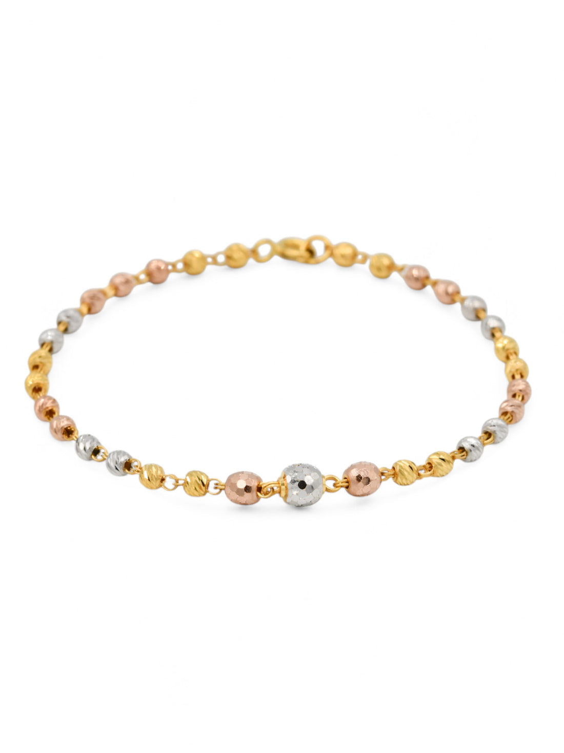 22ct Rose Gold Ball Ladies Bracelet
