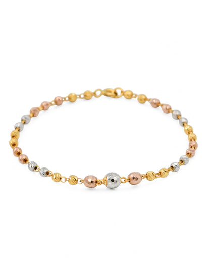 22ct Rose Gold Ball Ladies Bracelet - Roop Darshan