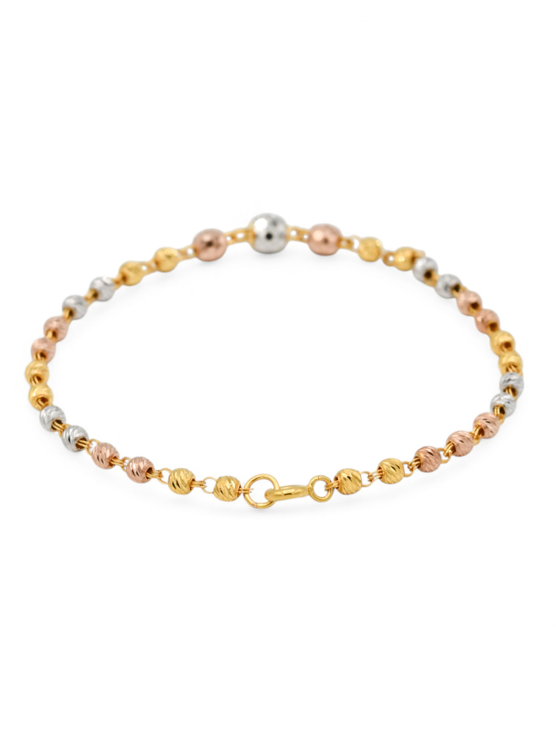 22ct Rose Gold Ball Ladies Bracelet