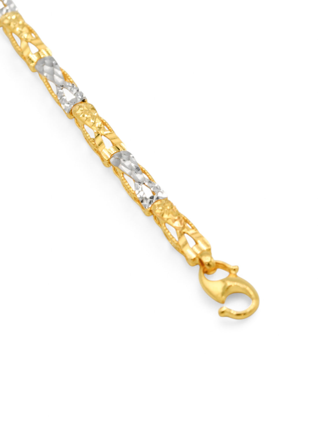 22ct Gold Two Tone Ladies Bracelet