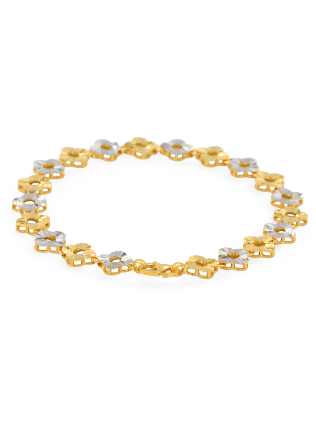 22ct Gold Two Tone Ladies Bracelet