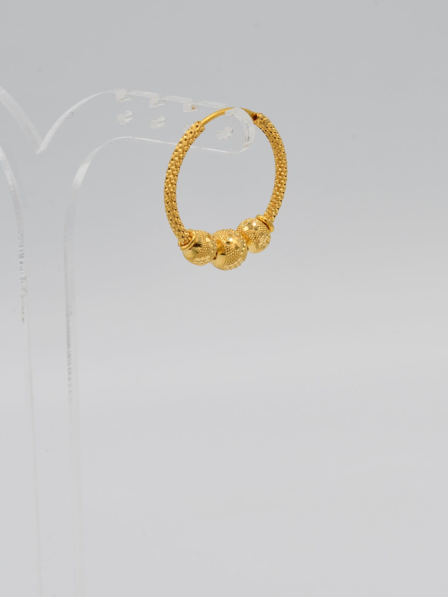 22ct Gold Ball Hammered Bali - Roop Darshan