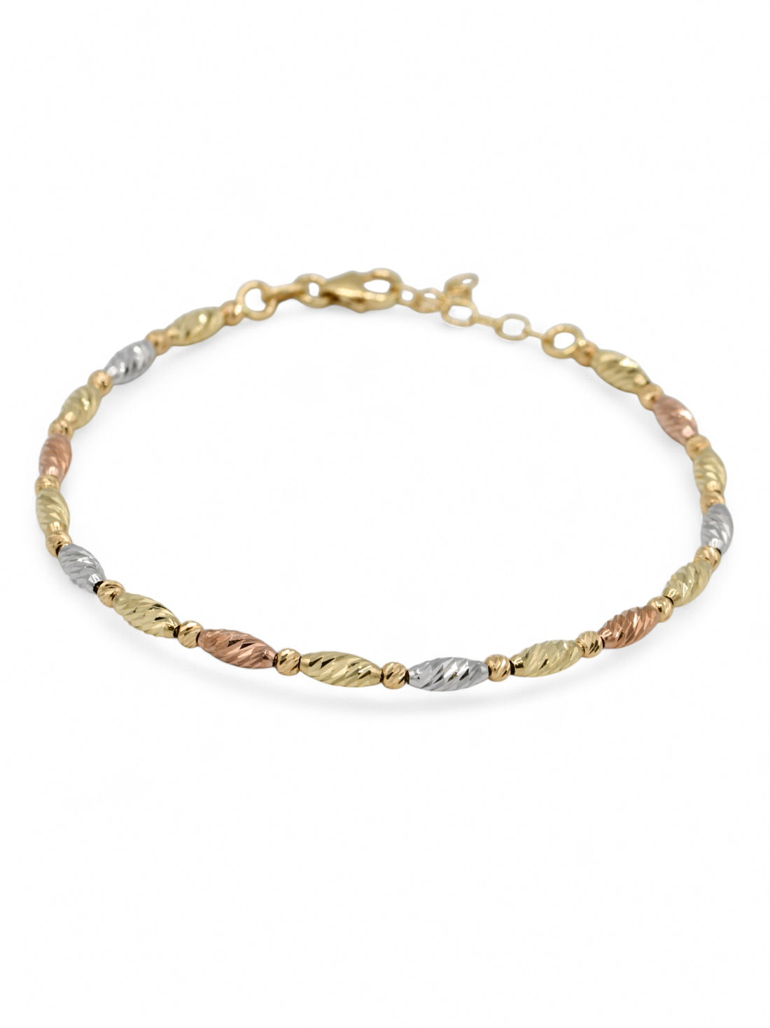 18ct Rose Gold Two Tone Ladies Bracelet