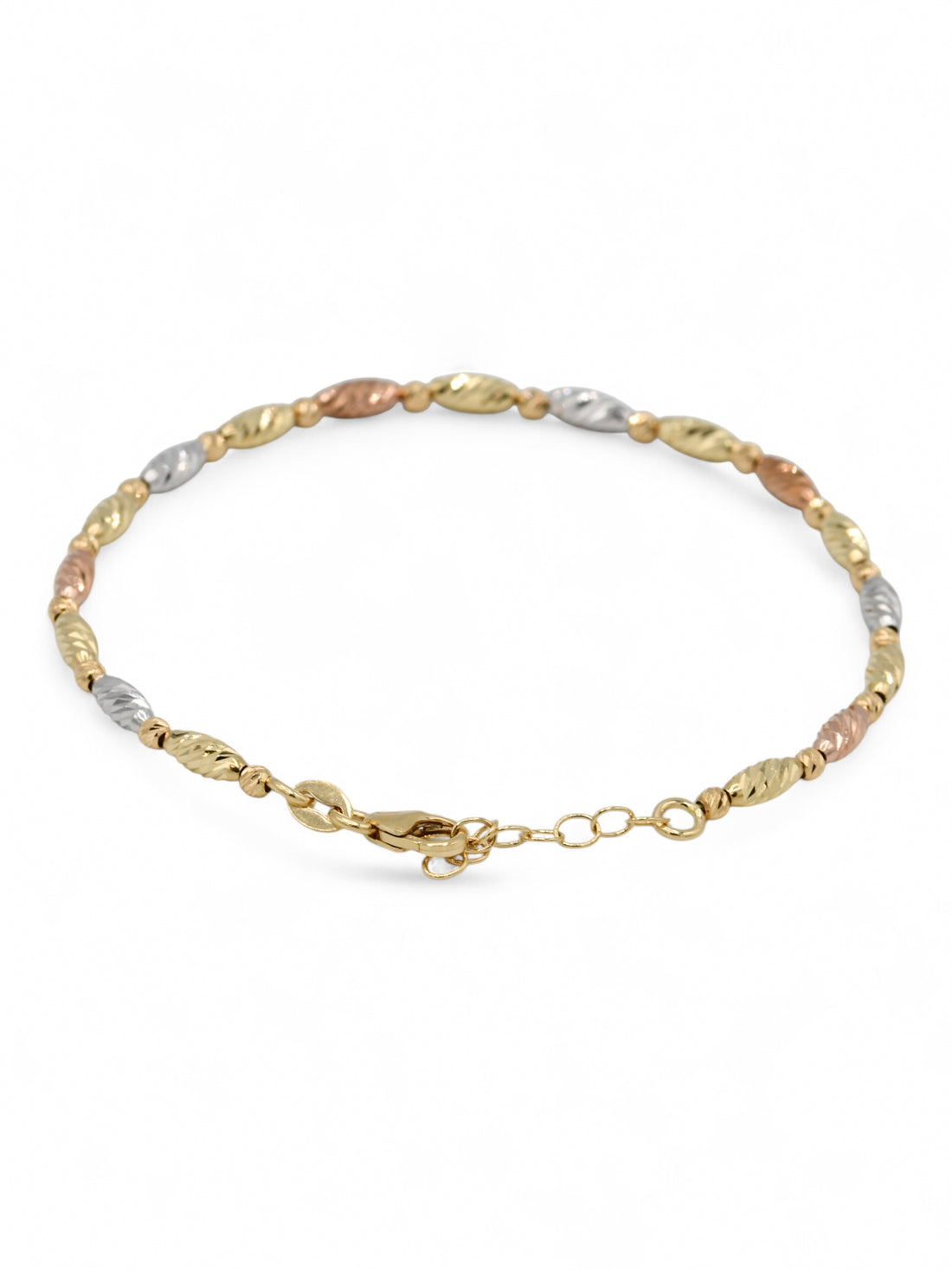 18ct Rose Gold Two Tone Ladies Bracelet