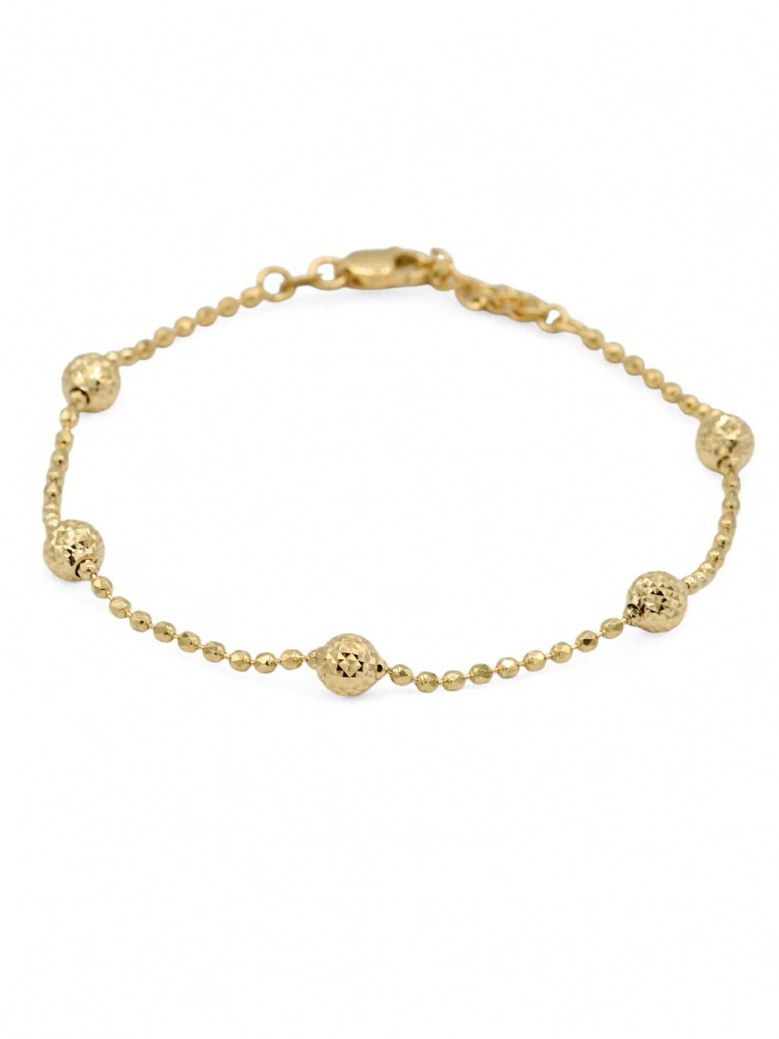 18ct Gold Ball Ladies Bracelet