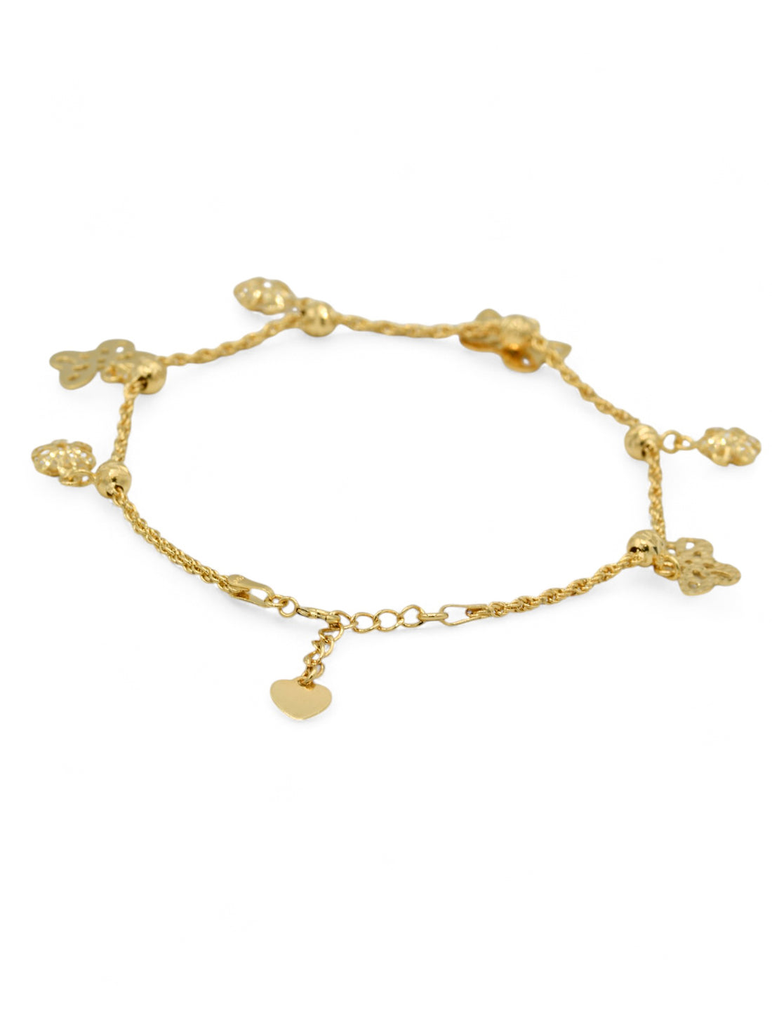 18ct Gold Charms Ladies Bracelet