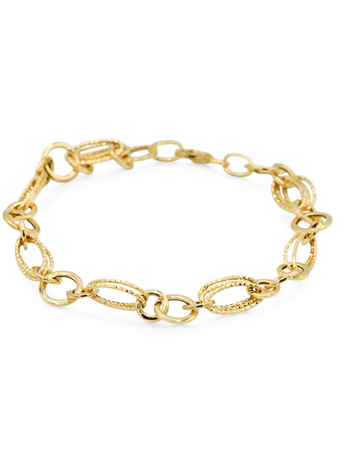 18ct Gold Hollow Link Bracelet