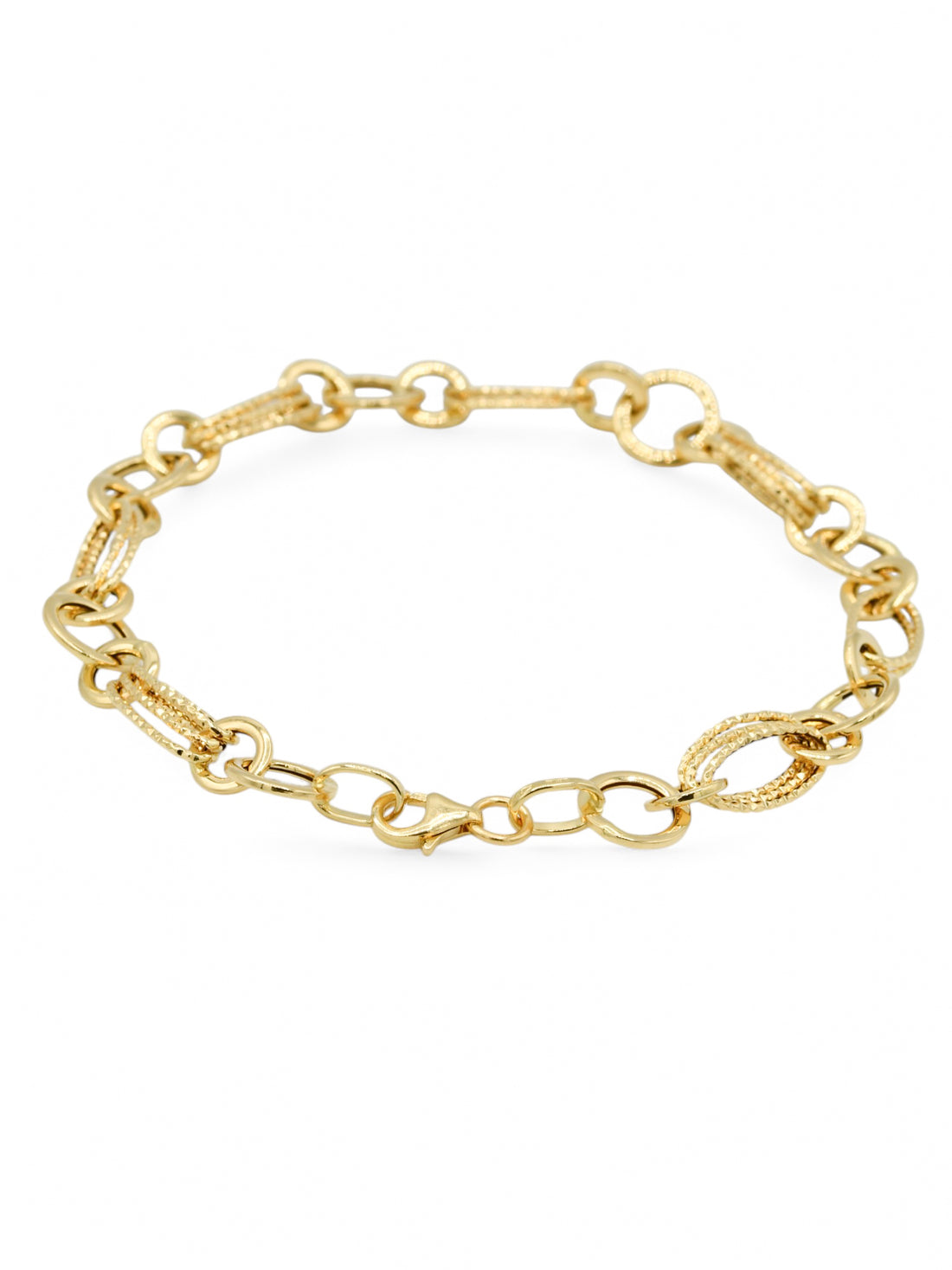 18ct Gold Hollow Link Bracelet