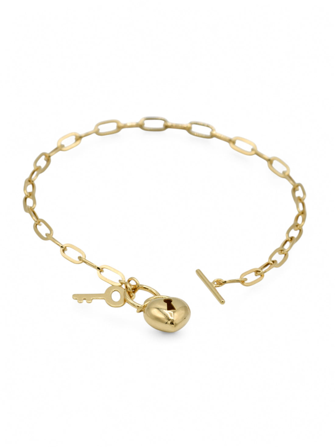 18ct Gold Paper Clip Ladies Bracelet