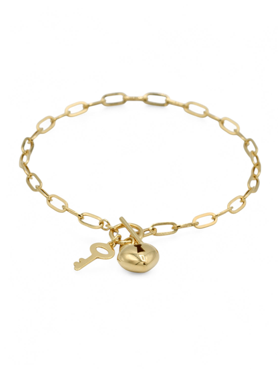 18ct Gold Paper Clip Ladies Bracelet