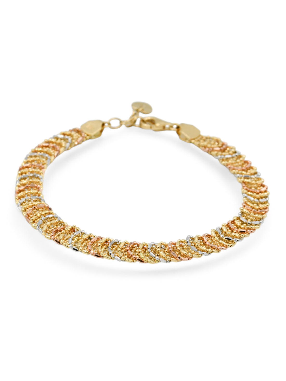 18ct Rose Gold Two Tone Ladies Bracelet - Roop Darshan