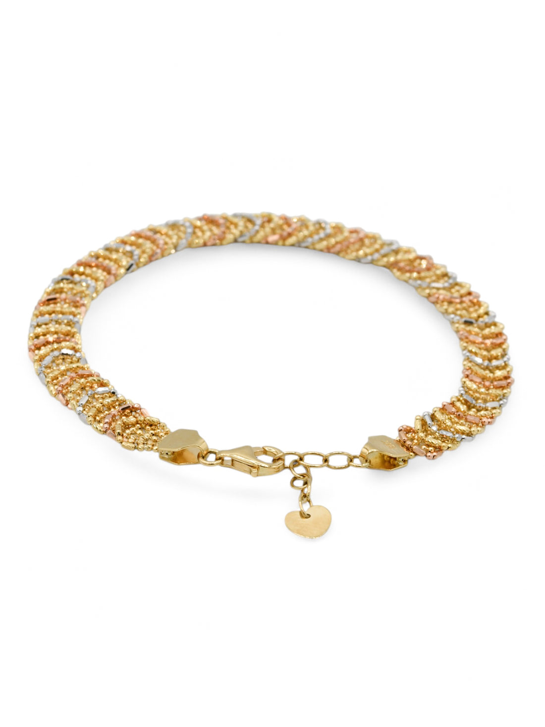 18ct Rose Gold Two Tone Ladies Bracelet - Roop Darshan