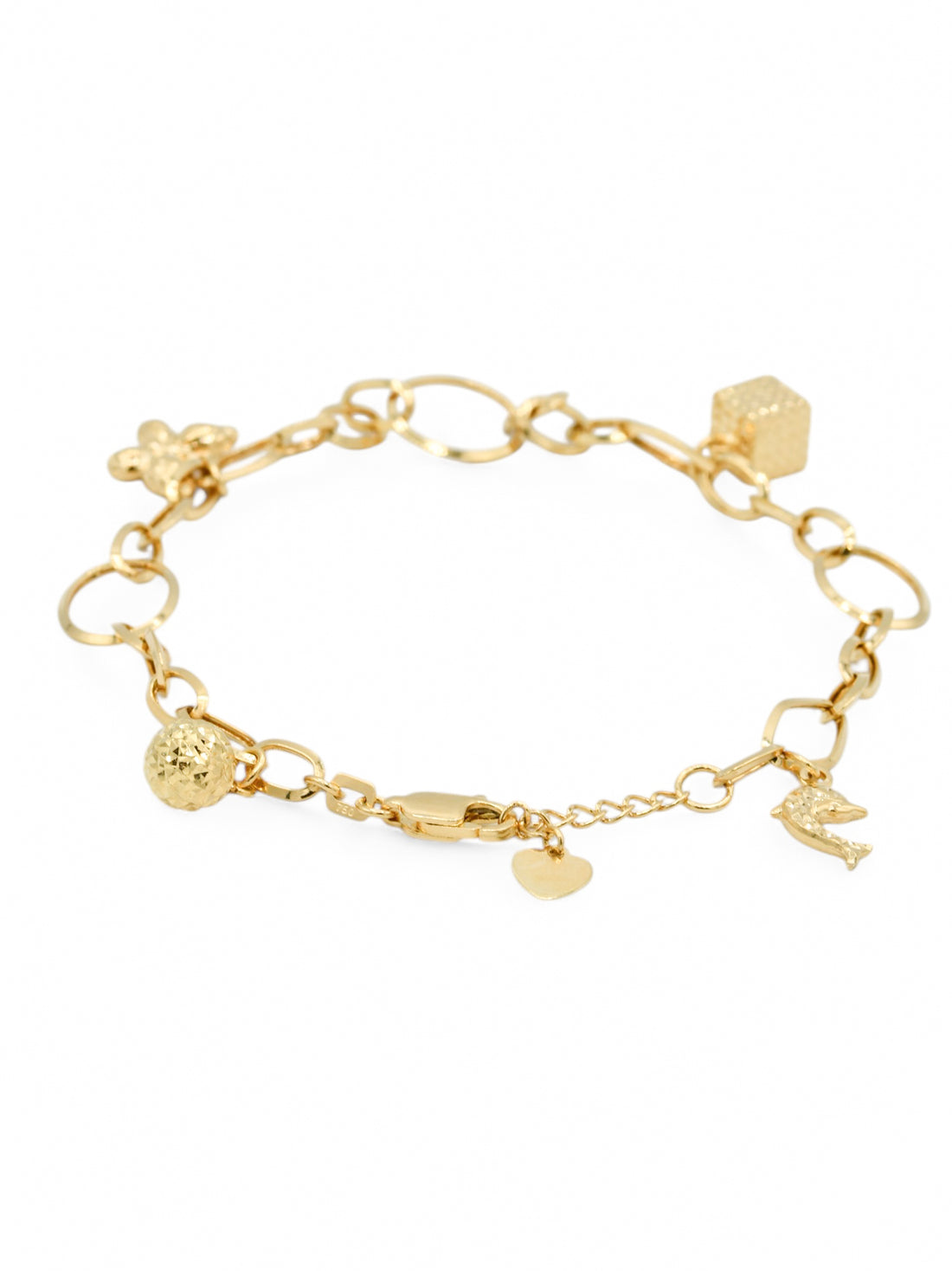 18ct Gold Charms Ladies Bracelet