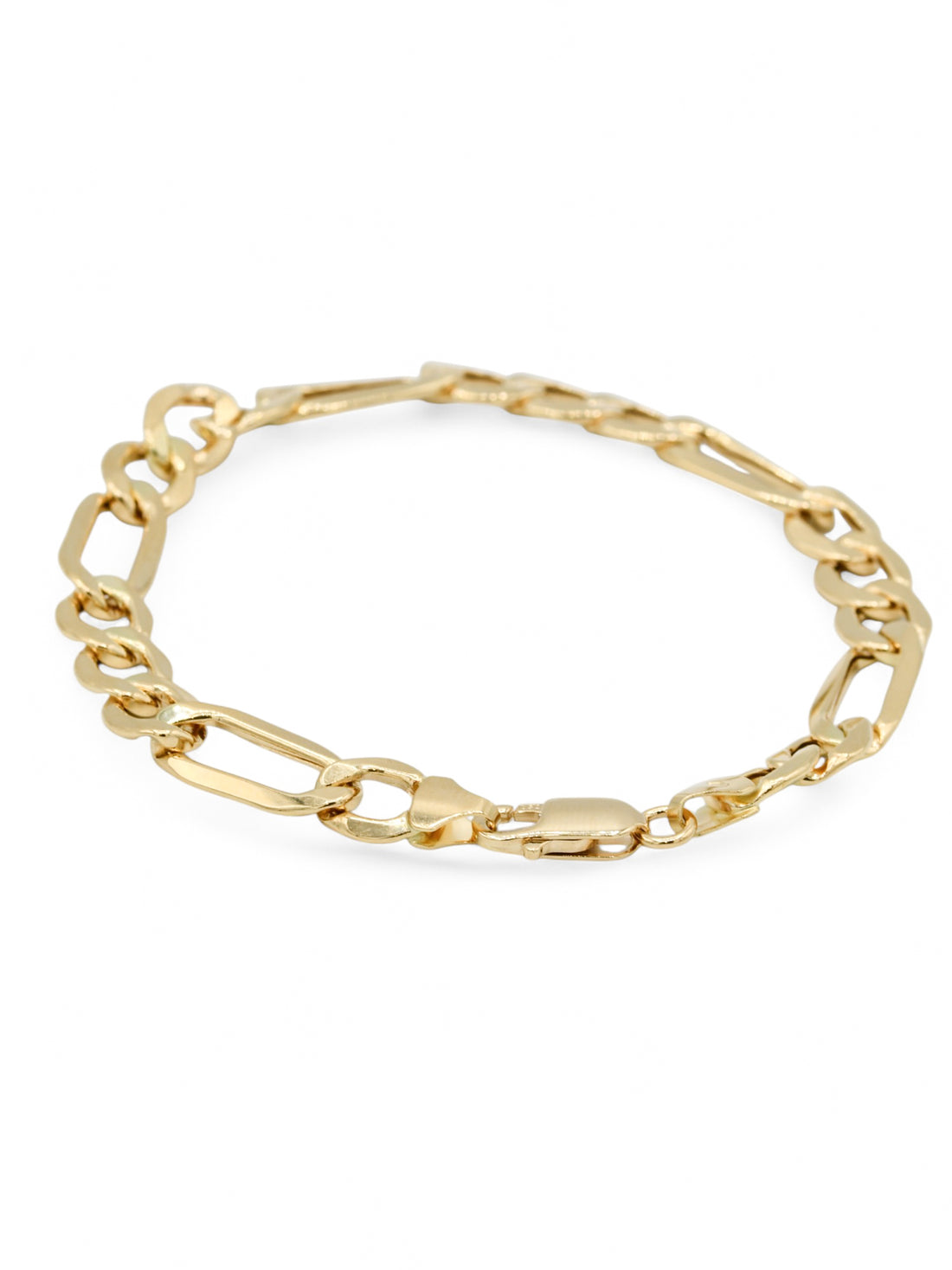 18ct Gold Hollow Figaro Bracelet - Roop Darshan