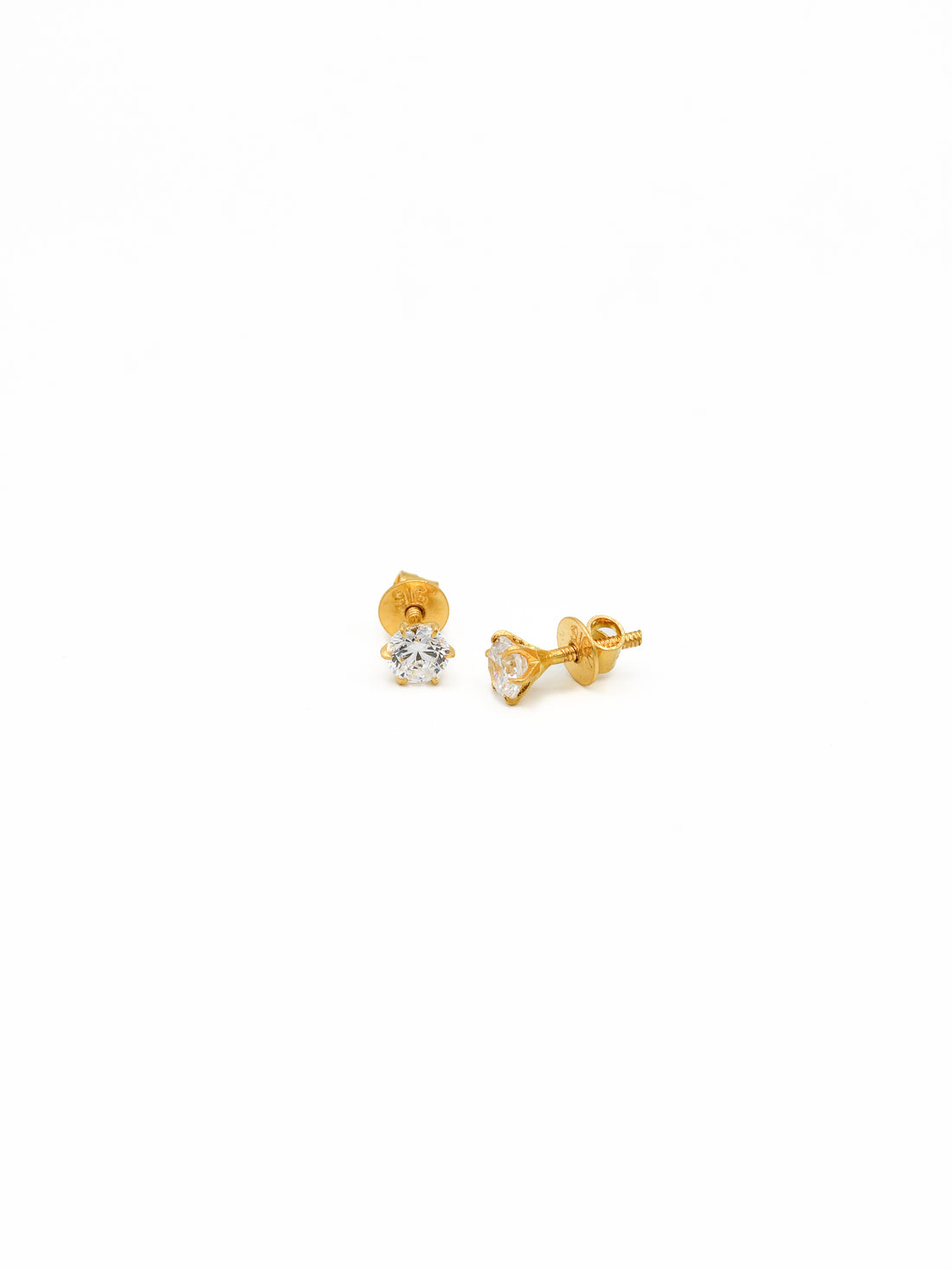 22ct Gold CZ Stud Earrings