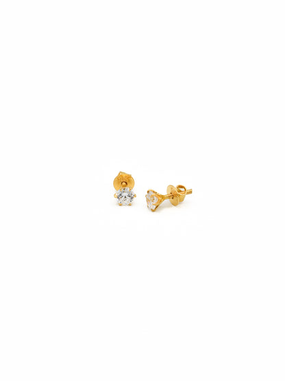 22ct Gold CZ Stud Earrings