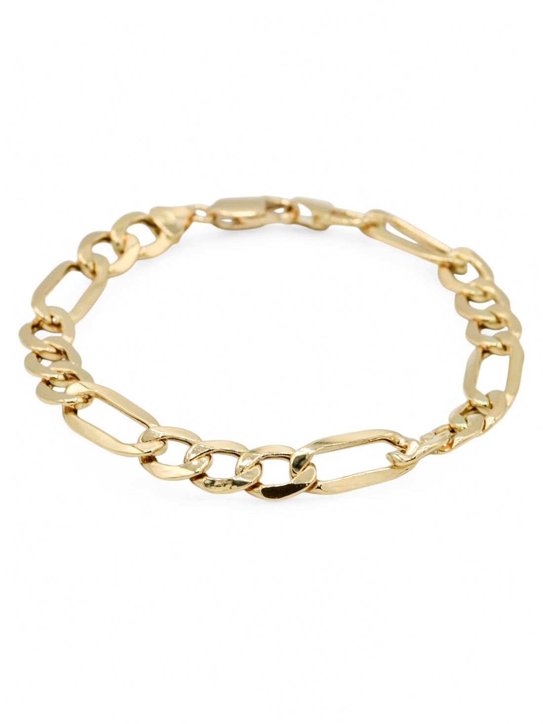 18ct Gold Hollow Figaro Bracelet - Roop Darshan