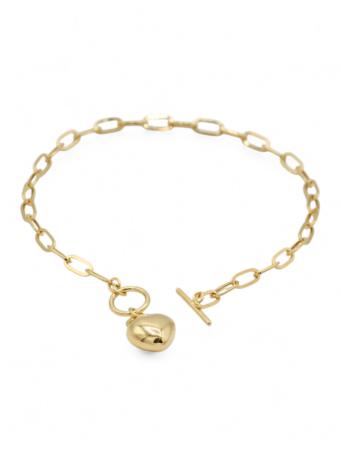 18ct Gold Paper Clip Ladies Bracelet