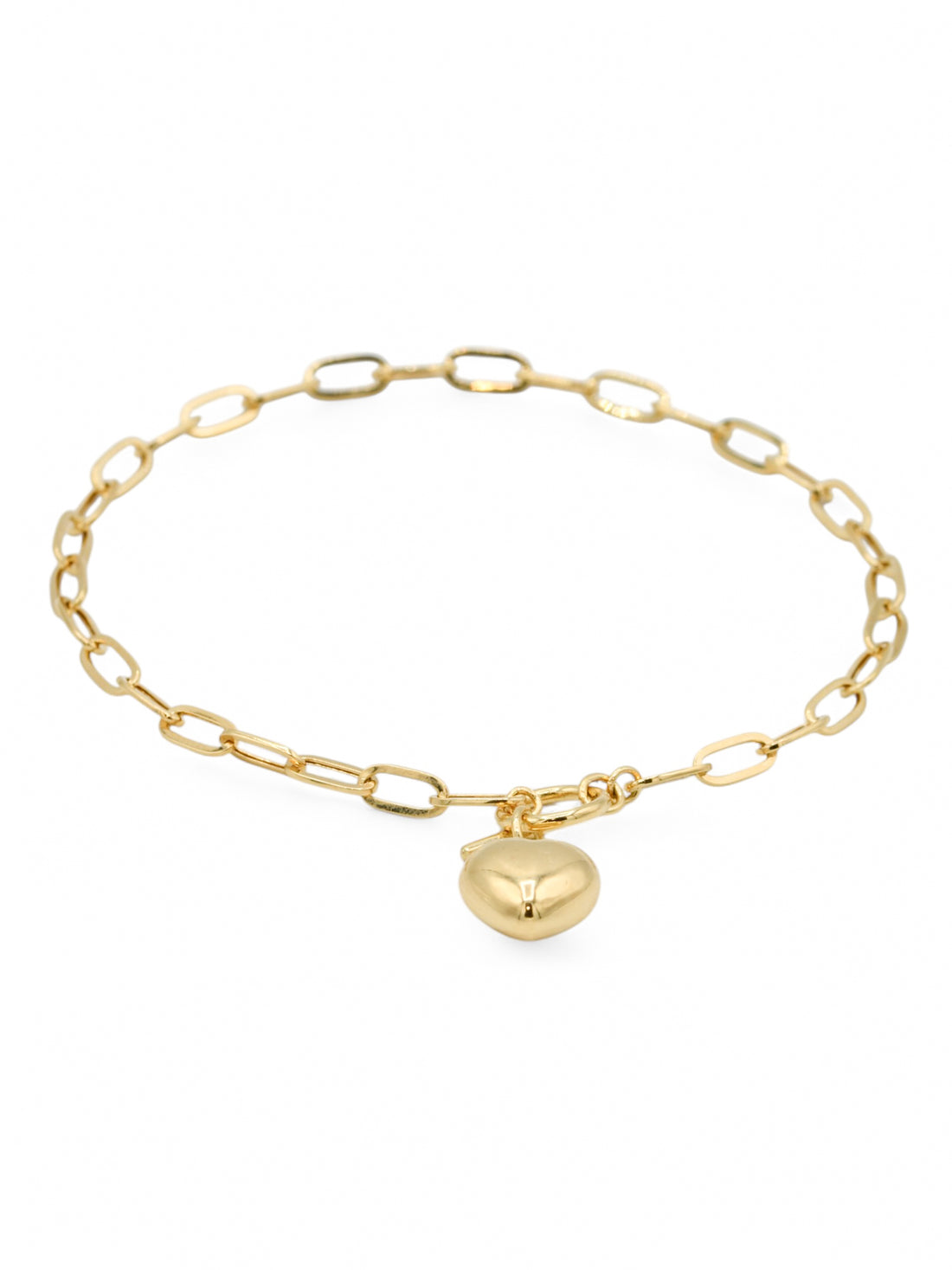 18ct Gold Paper Clip Ladies Bracelet