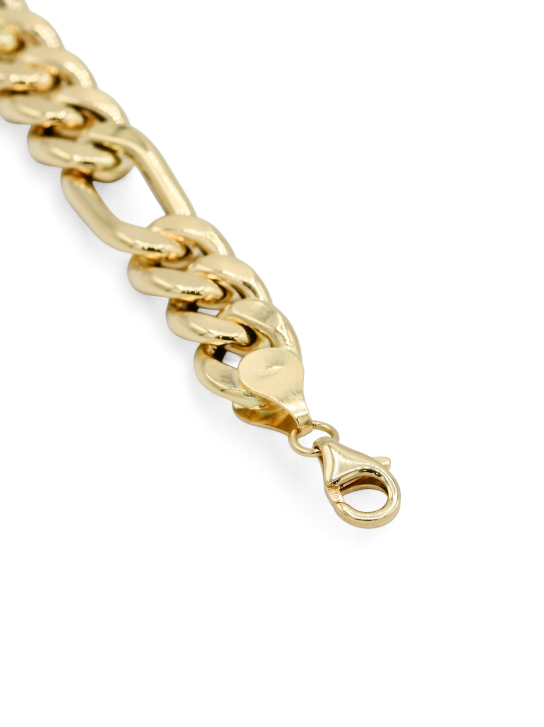 18ct Gold Hollow Figaro Bracelet - Roop Darshan