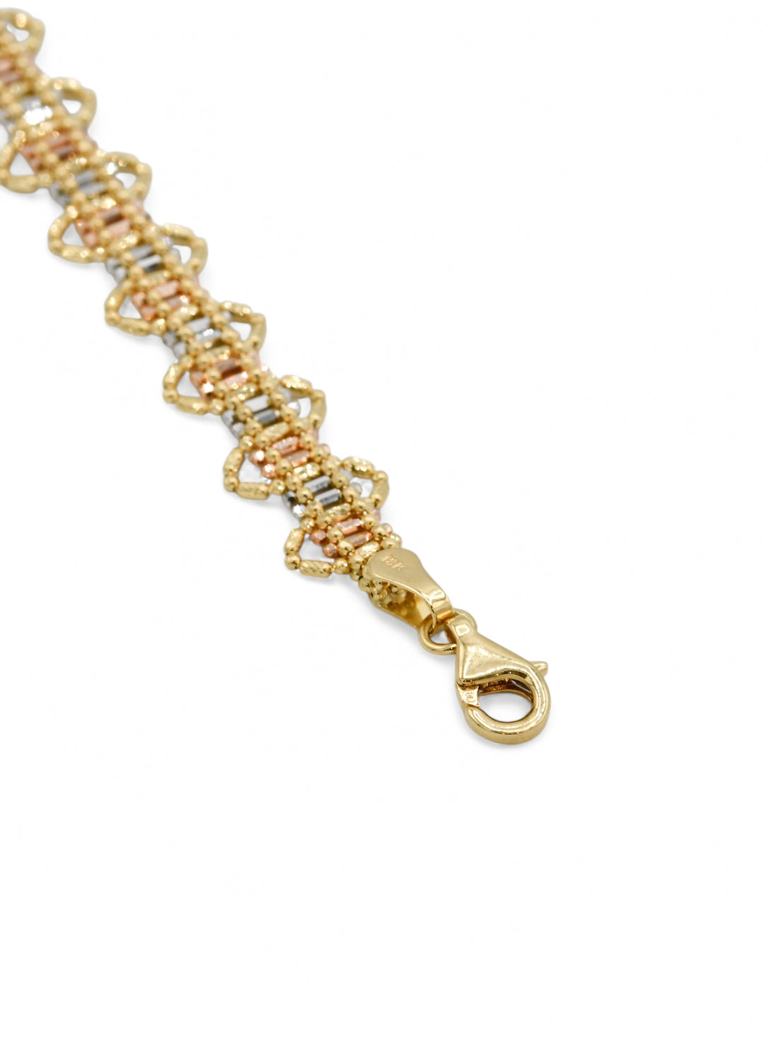 18ct Rose Gold Two Tone Ladies Bracelet - Roop Darshan