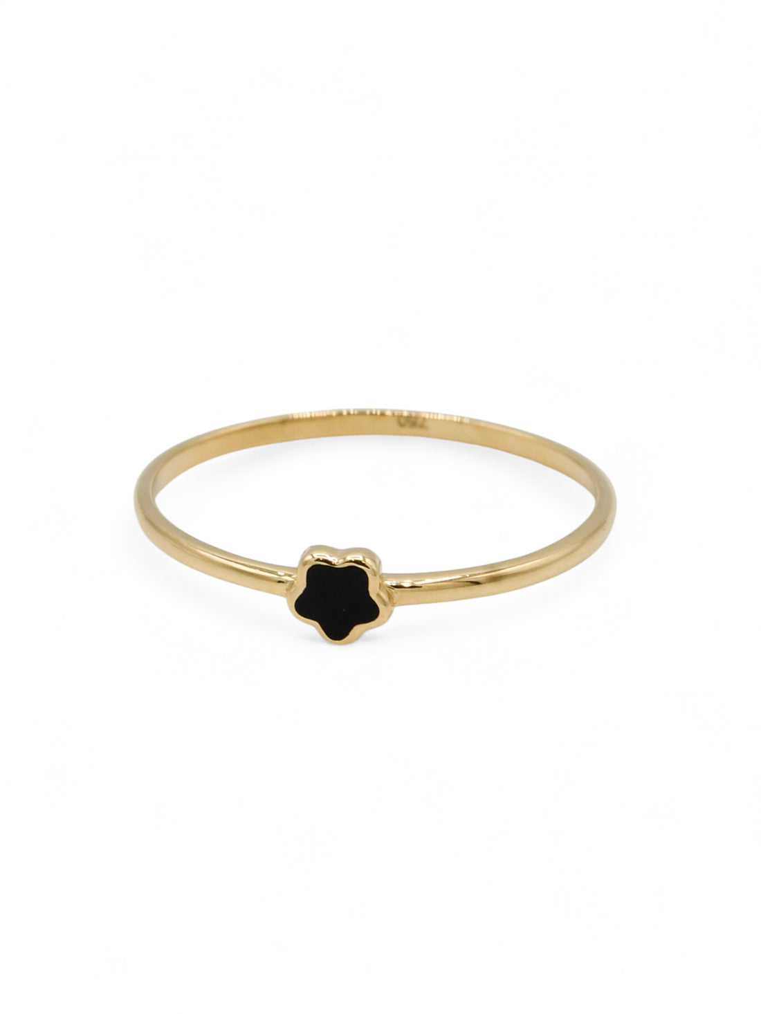 18ct Gold Black Star Ladies Ring - Roop Darshan