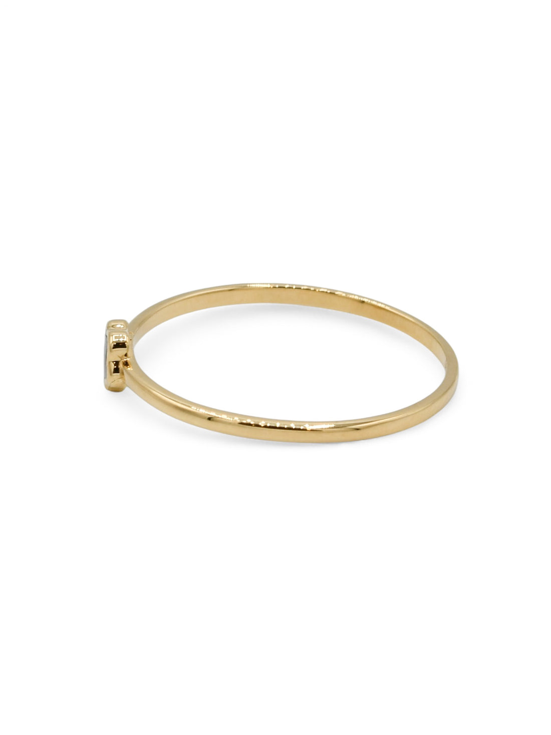 18ct Gold Black Star Ladies Ring