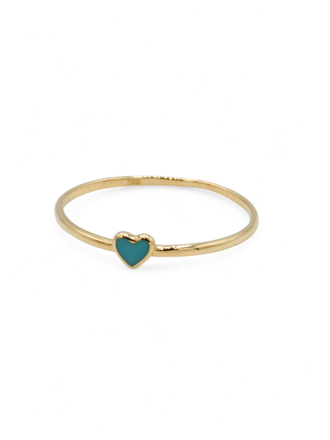 18ct Gold Blue Heart Ladies Ring - Roop Darshan