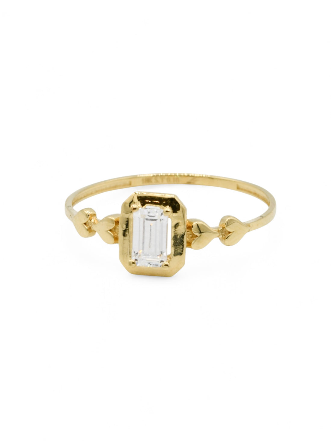 18ct Gold CZ Ladies Ring