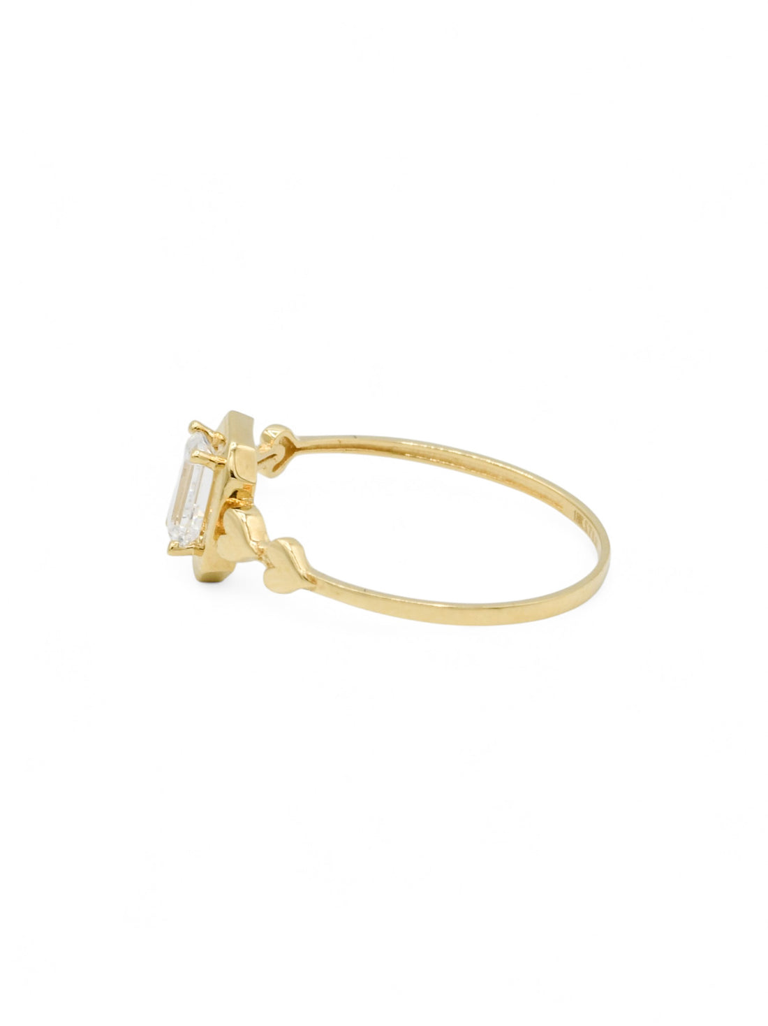 18ct Gold CZ Ladies Ring