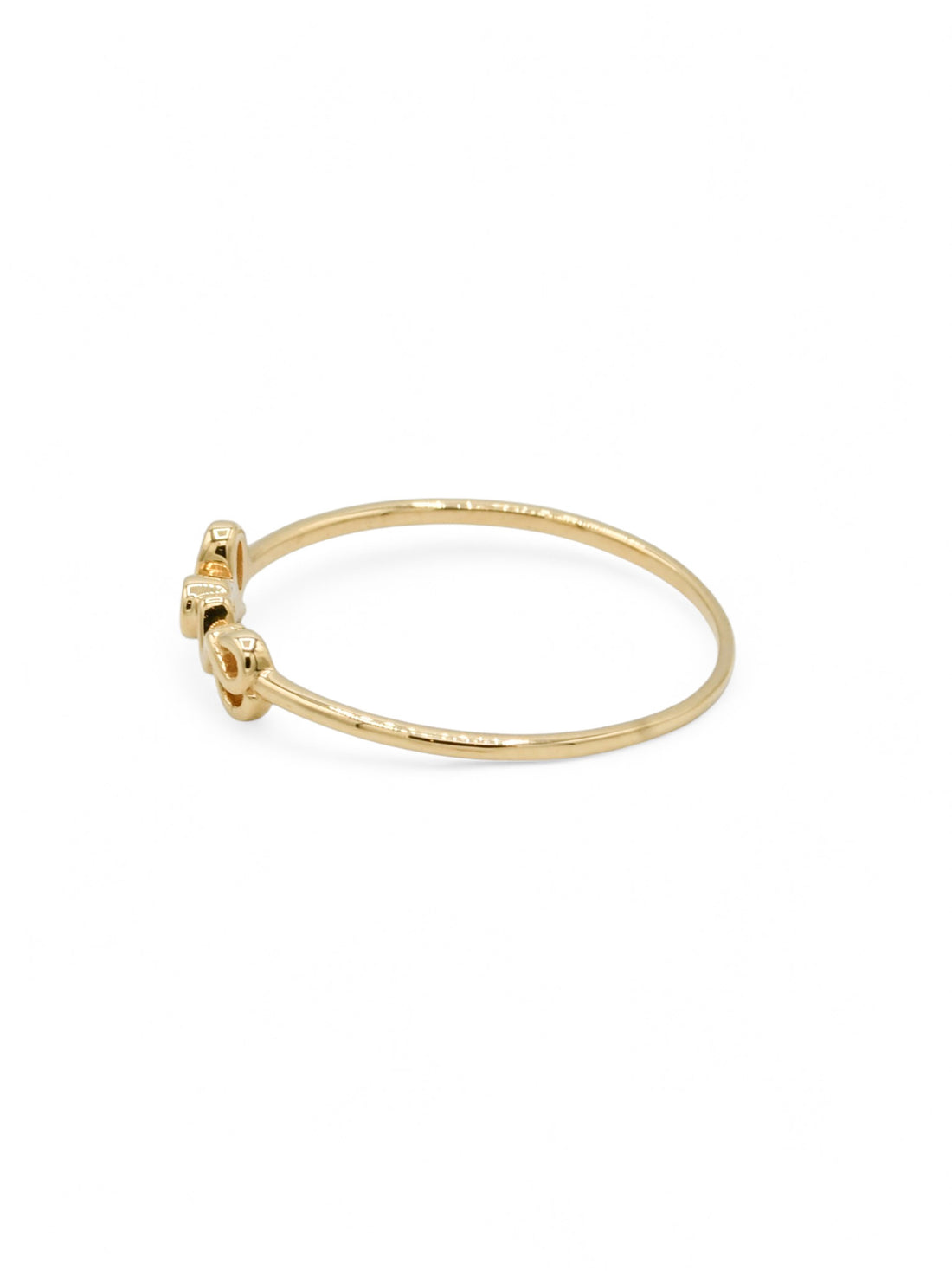 18ct Gold Love CZ Ladies Ring