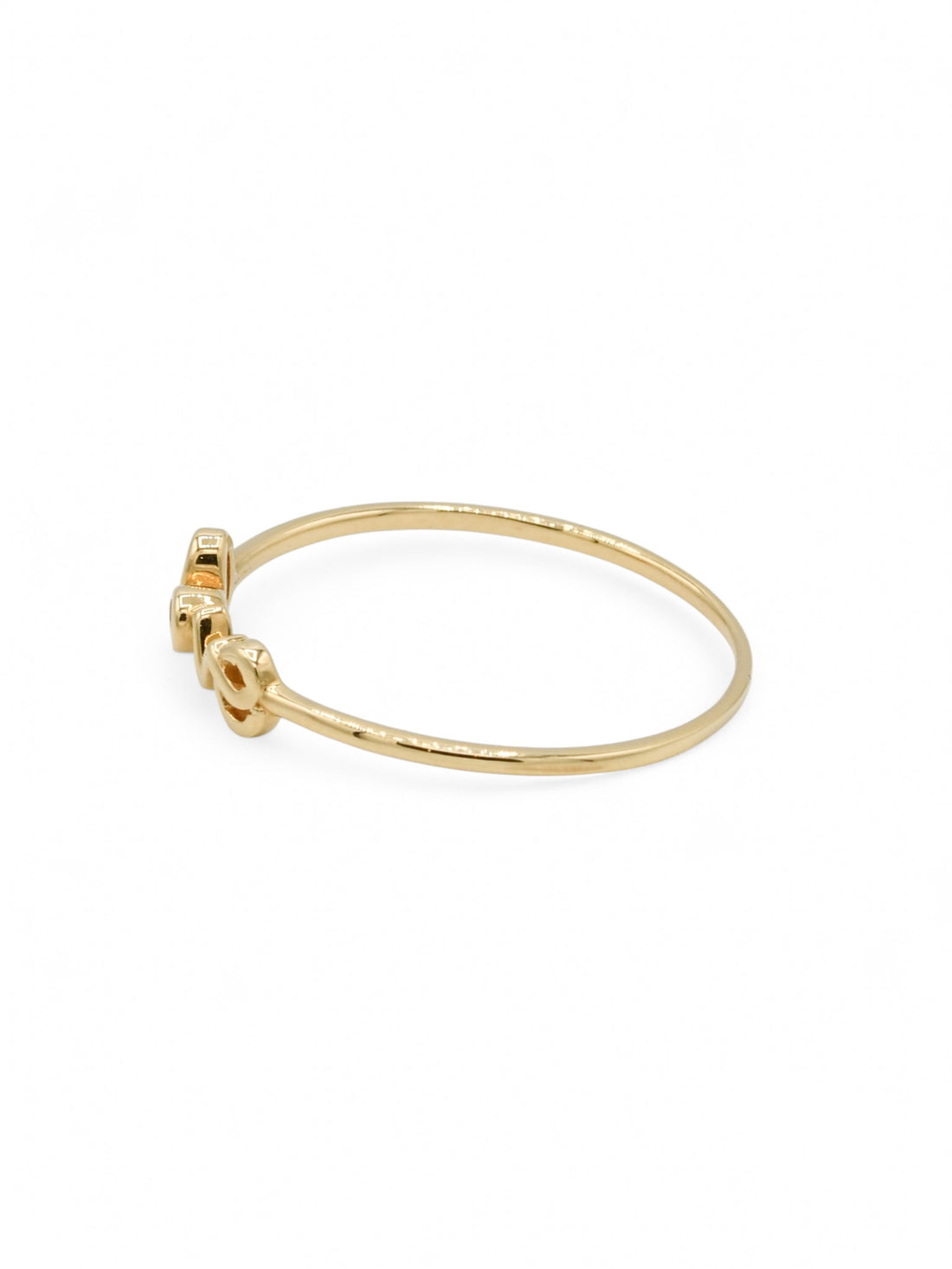 18ct Gold Love Green CZ Ladies Ring