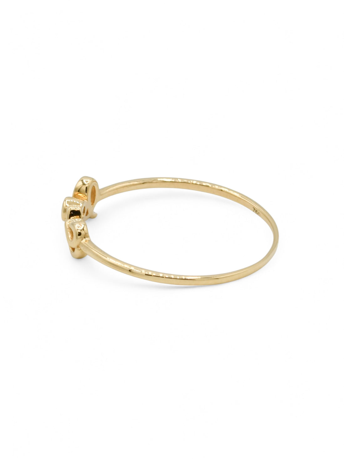18ct Gold Love Blue CZ Ladies Ring