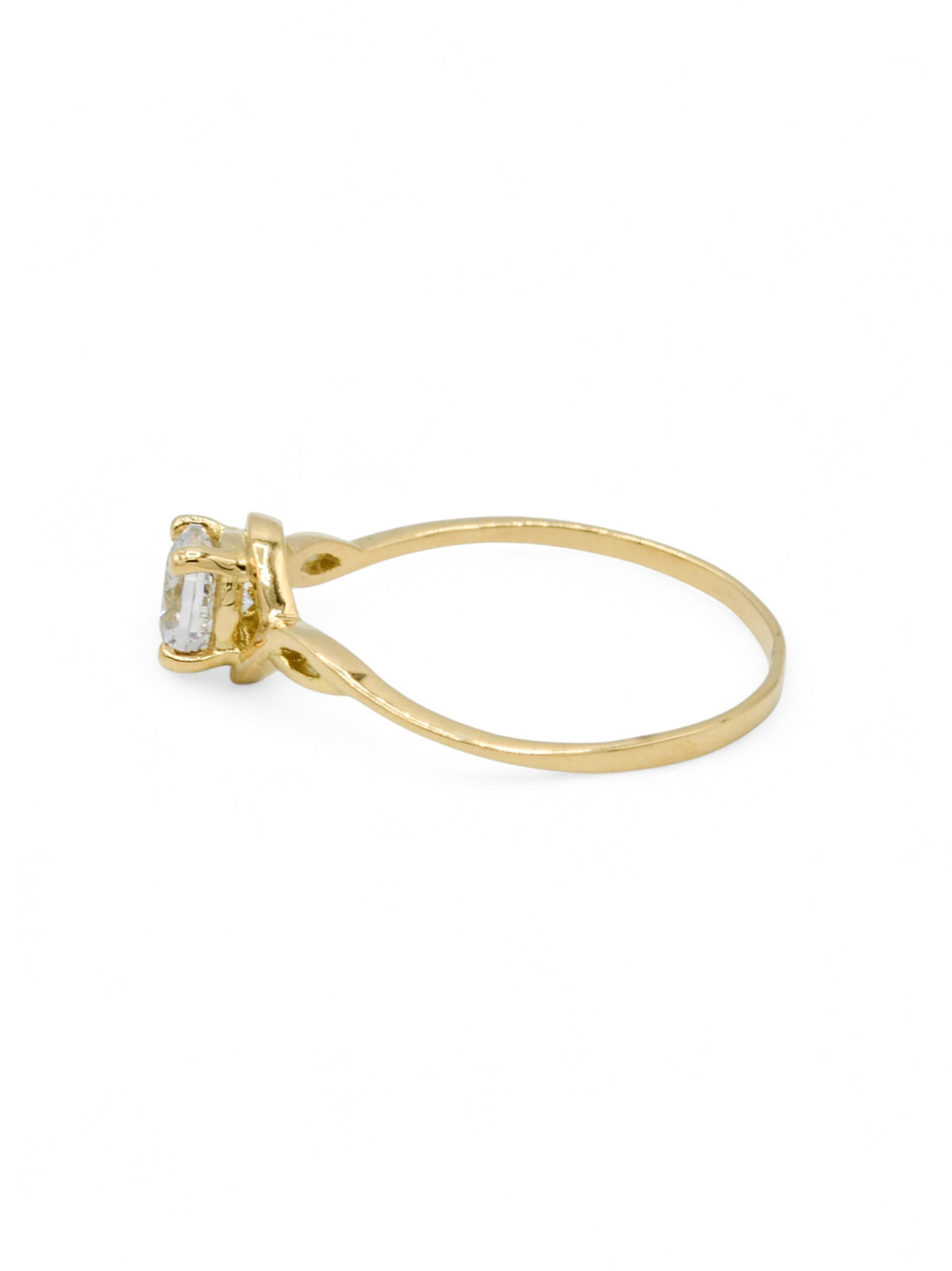 18ct Gold CZ Ladies Ring