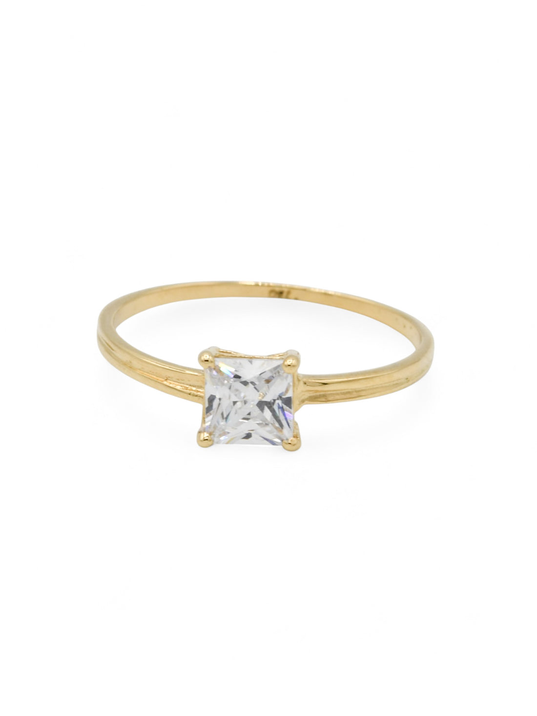 18ct Gold CZ Ladies Ring