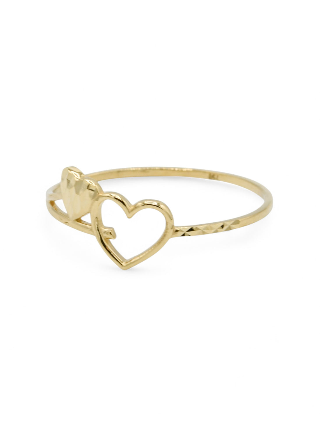 18ct Gold Heart Ladies Ring - Roop Darshan